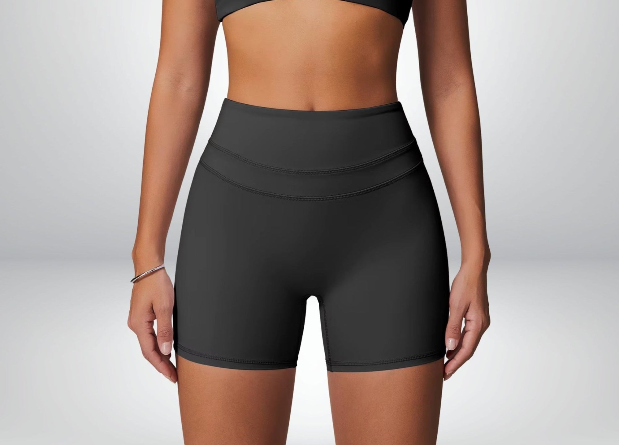 V - SCULPT SHORTS - NOIR Élevé