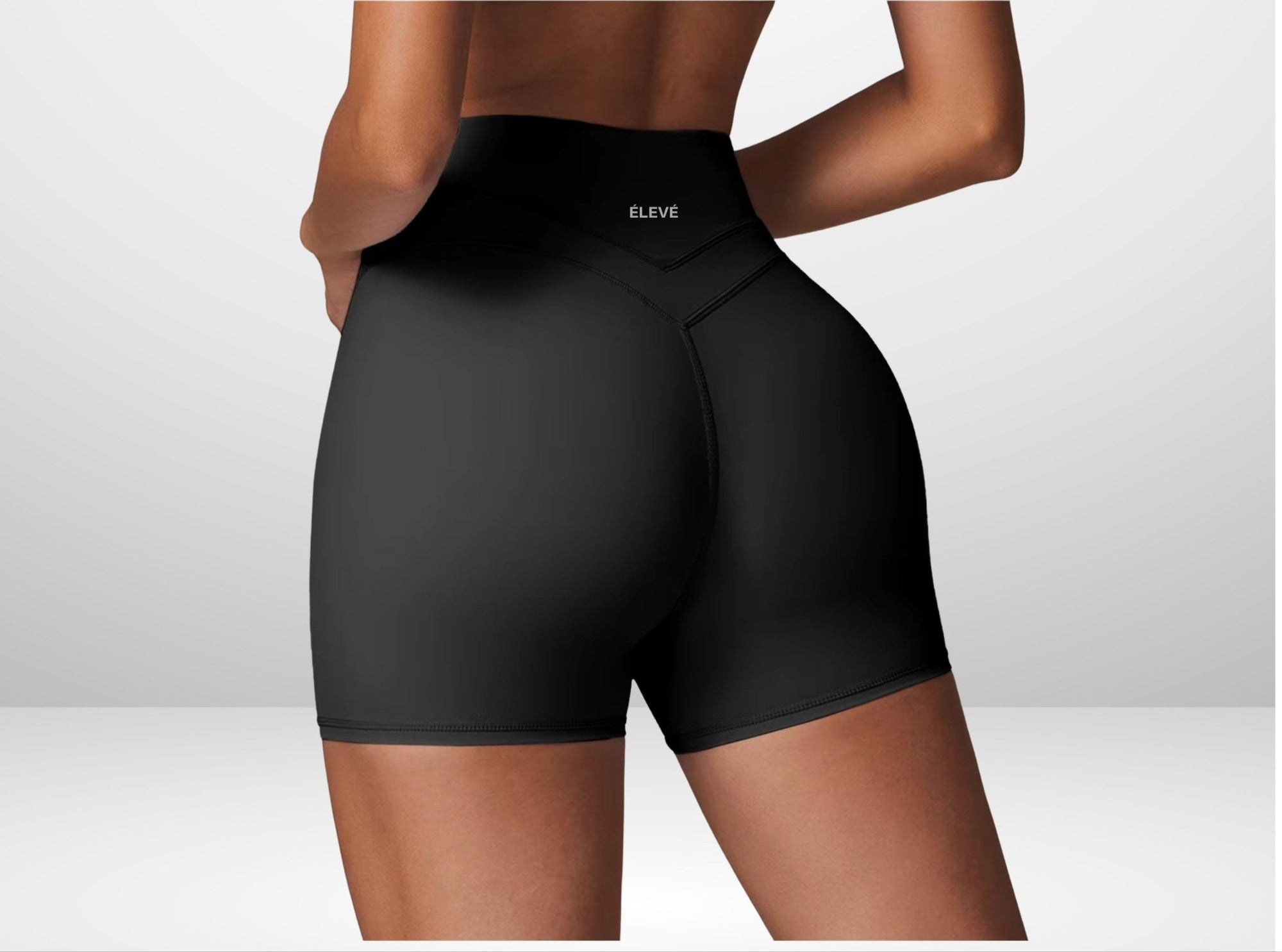 V - SCULPT SHORTS - NOIR Élevé