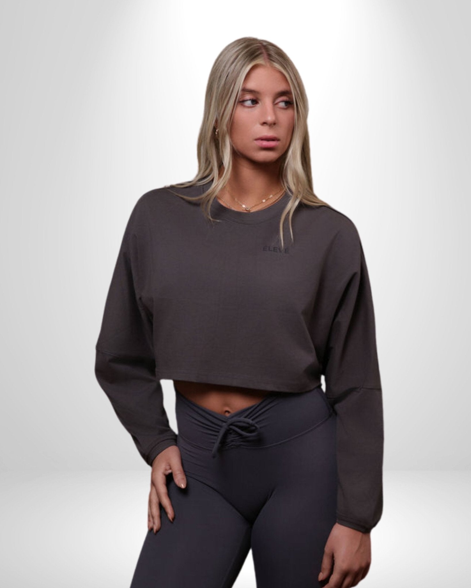 The Élevé Vintage Crop Crew - SMOKED SLATE-ÉLEVÉ