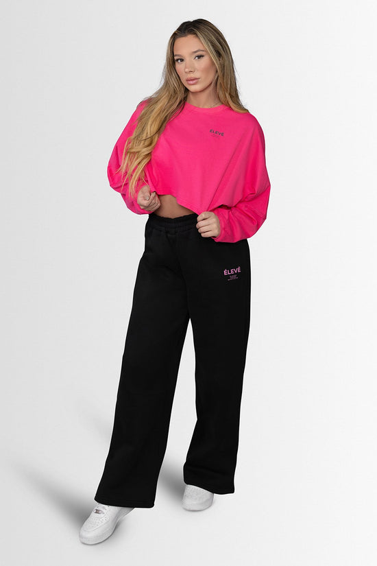 VINTAGE CROP CREW - Electric Pink Élevé
