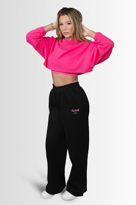 VINTAGE CROP CREW - Electric Pink Élevé