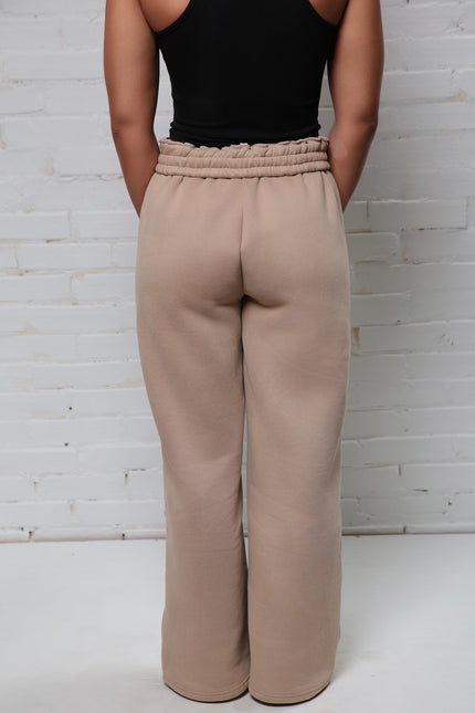 Zipline wide - leg sweatpants (Sandstone) - Élevé