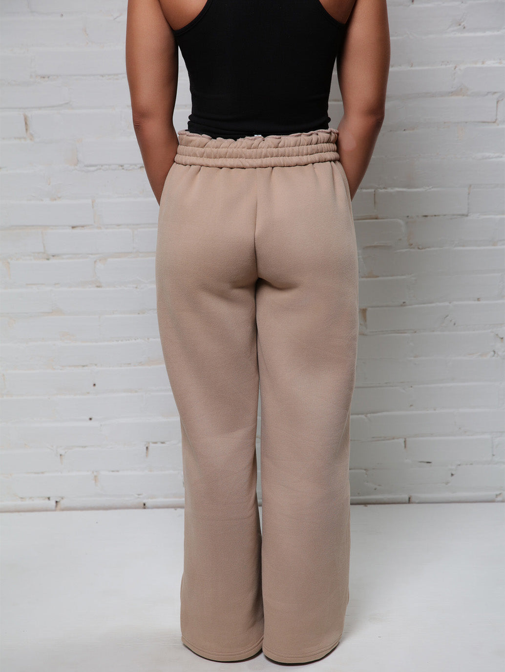 Zipline wide - leg sweatpants (Sandstone) - Élevé