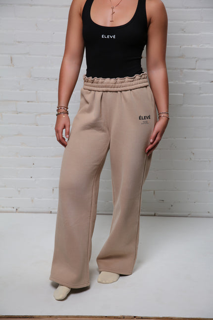 Zipline wide - leg sweatpants (Sandstone) - Élevé